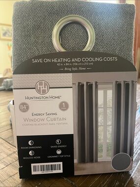 Huntington Home Charcoal Gray Energy Saving Grommet Curtain Panel (2 panels)